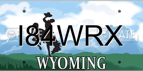 I84WRX Wyoming License Plate
