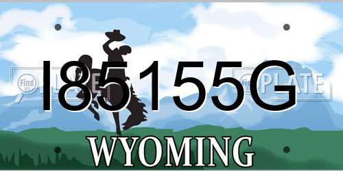 I85155G Wyoming License Plate