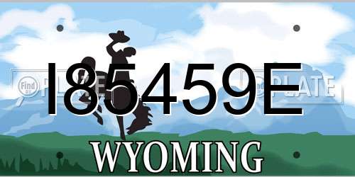 I85459E Wyoming License Plate
