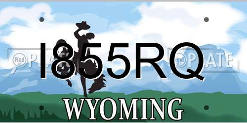 I855RQ Wyoming License Plate