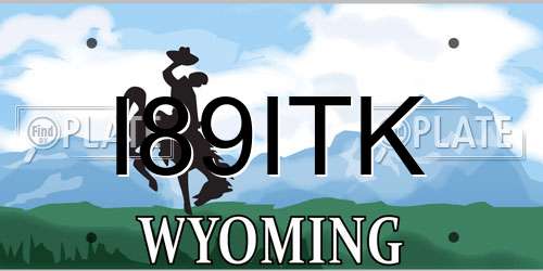 I89ITK Wyoming License Plate
