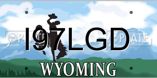 I97LGD Wyoming License Plate