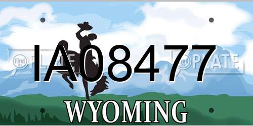 IA08477 Wyoming License Plate