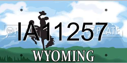 IA11257 Wyoming License Plate