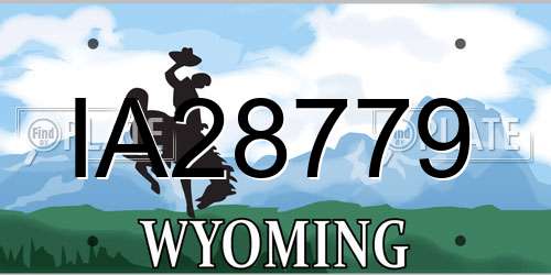 IA28779 Wyoming License Plate
