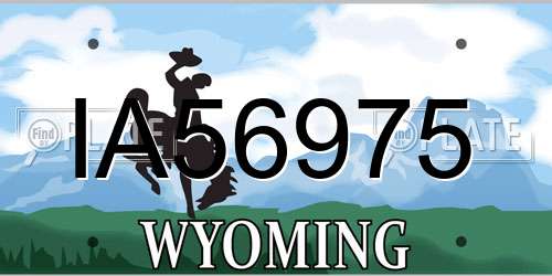 IA56975 Wyoming License Plate