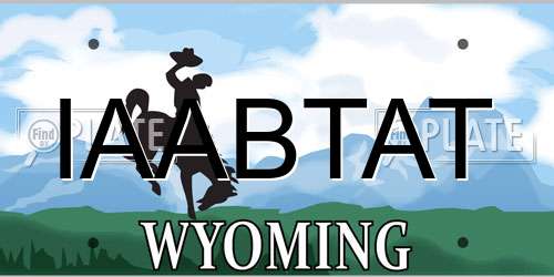 IAABTAT Wyoming License Plate