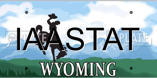 IAASTAT Wyoming License Plate