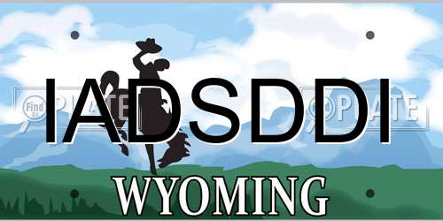 IADSDDI Wyoming License Plate