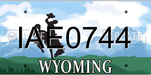 IAE0744 Wyoming License Plate