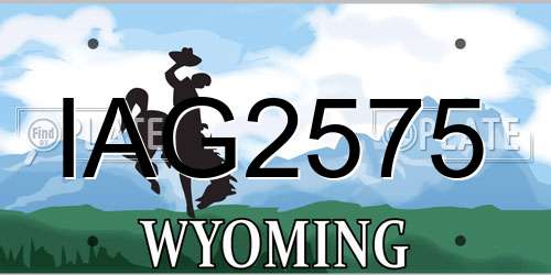 IAG2575 Wyoming License Plate
