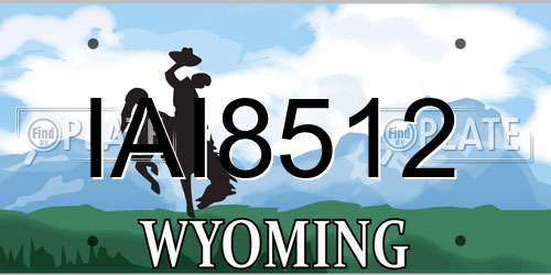 IAI8512 Wyoming License Plate