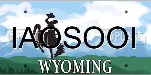 IAOSOOI Wyoming License Plate