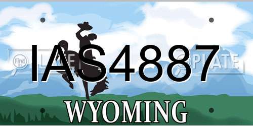IAS4887 Wyoming License Plate