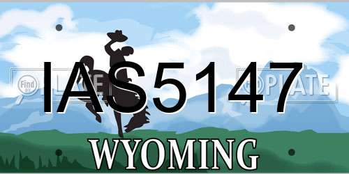 IAS5147 Wyoming License Plate