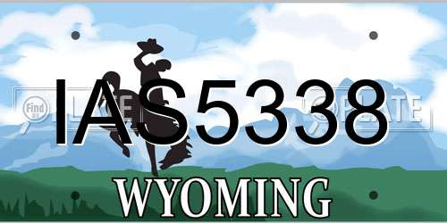 IAS5338 Wyoming License Plate