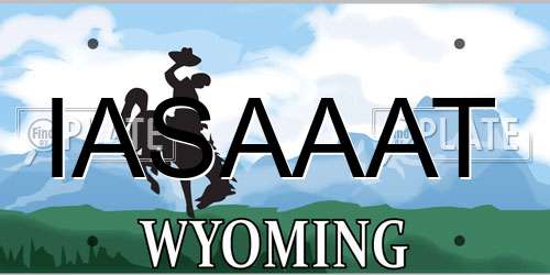 IASAAAT Wyoming License Plate