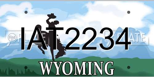 IAT2234 Wyoming License Plate