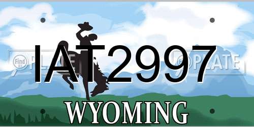 IAT2997 Wyoming License Plate