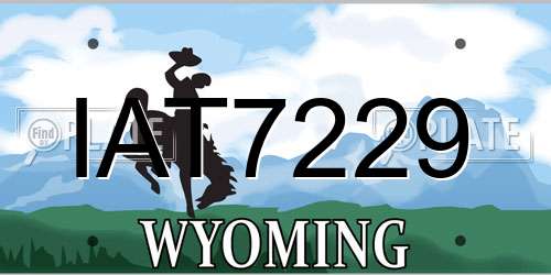 IAT7229 Wyoming License Plate