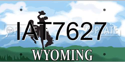 IAT7627 Wyoming License Plate