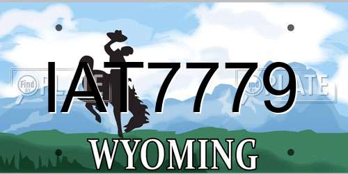 IAT7779 Wyoming License Plate
