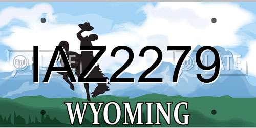 IAZ2279 Wyoming License Plate