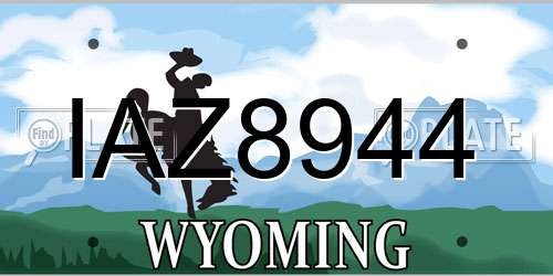 IAZ8944 Wyoming License Plate