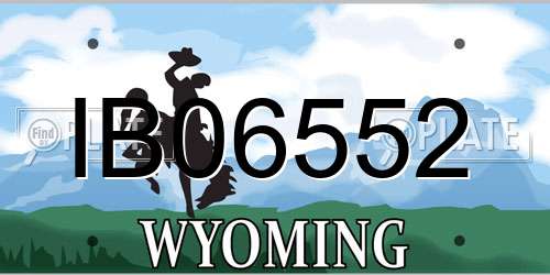 IB06552 Wyoming License Plate