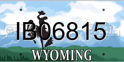 IB06815 Wyoming License Plate