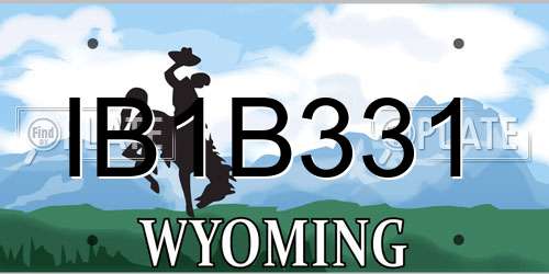 IB1B331 Wyoming License Plate