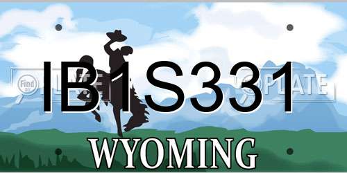 IB1S331 Wyoming License Plate