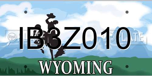 IB3Z010 Wyoming License Plate