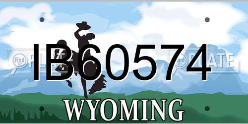 IB60574 Wyoming License Plate