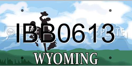 IBB0613 Wyoming License Plate