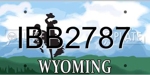 IBB2787 Wyoming License Plate