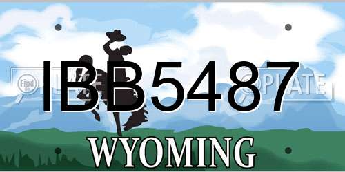 IBB5487 Wyoming License Plate