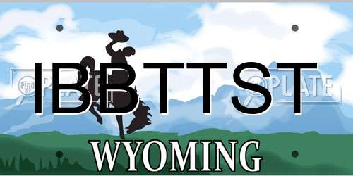 IBBTTST Wyoming License Plate