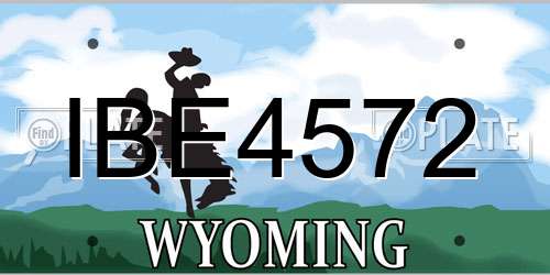 IBE4572 Wyoming License Plate