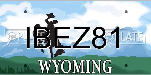 IBEZ81 Wyoming License Plate