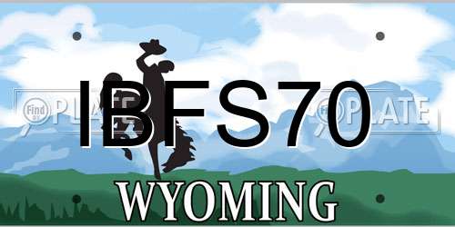 IBFS70 Wyoming License Plate