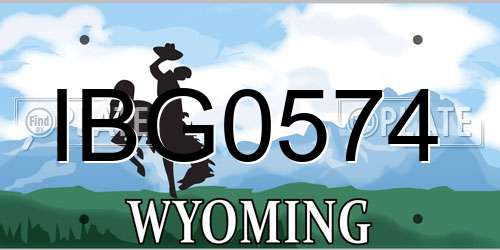 IBG0574 Wyoming License Plate