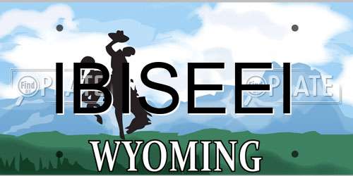 IBISEEI Wyoming License Plate