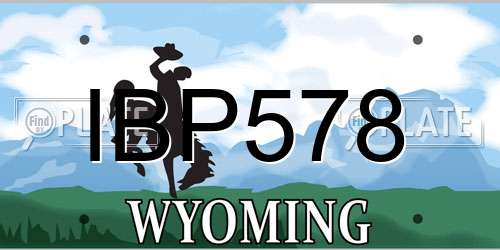IBP578 Wyoming License Plate