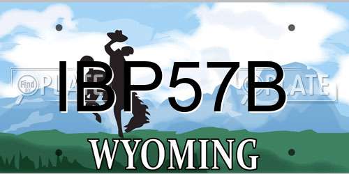 IBP57B Wyoming License Plate