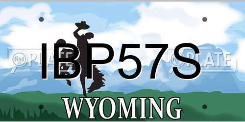 IBP57S Wyoming License Plate
