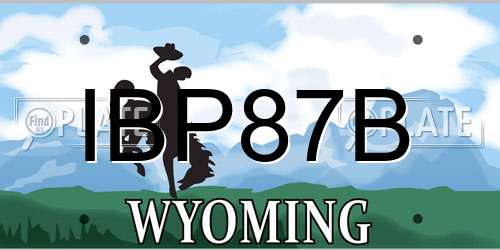 IBP87B Wyoming License Plate