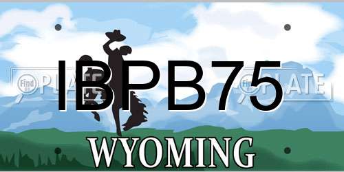 IBPB75 Wyoming License Plate