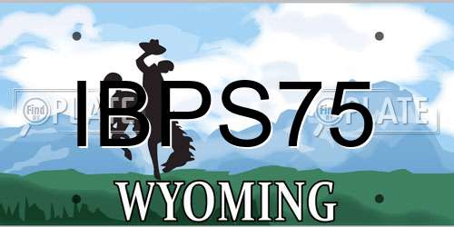 IBPS75 Wyoming License Plate