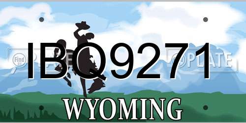 IBQ9271 Wyoming License Plate